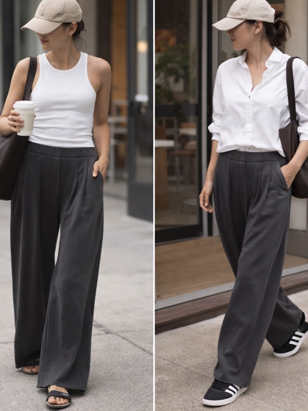 Aerie Wide Leg Street Trouser Charcoal Size Small Regular Like New - Picture 4 of 9